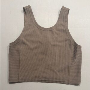 Lululemon Women’s Athletica Taupe Ribbed Tank Size 6